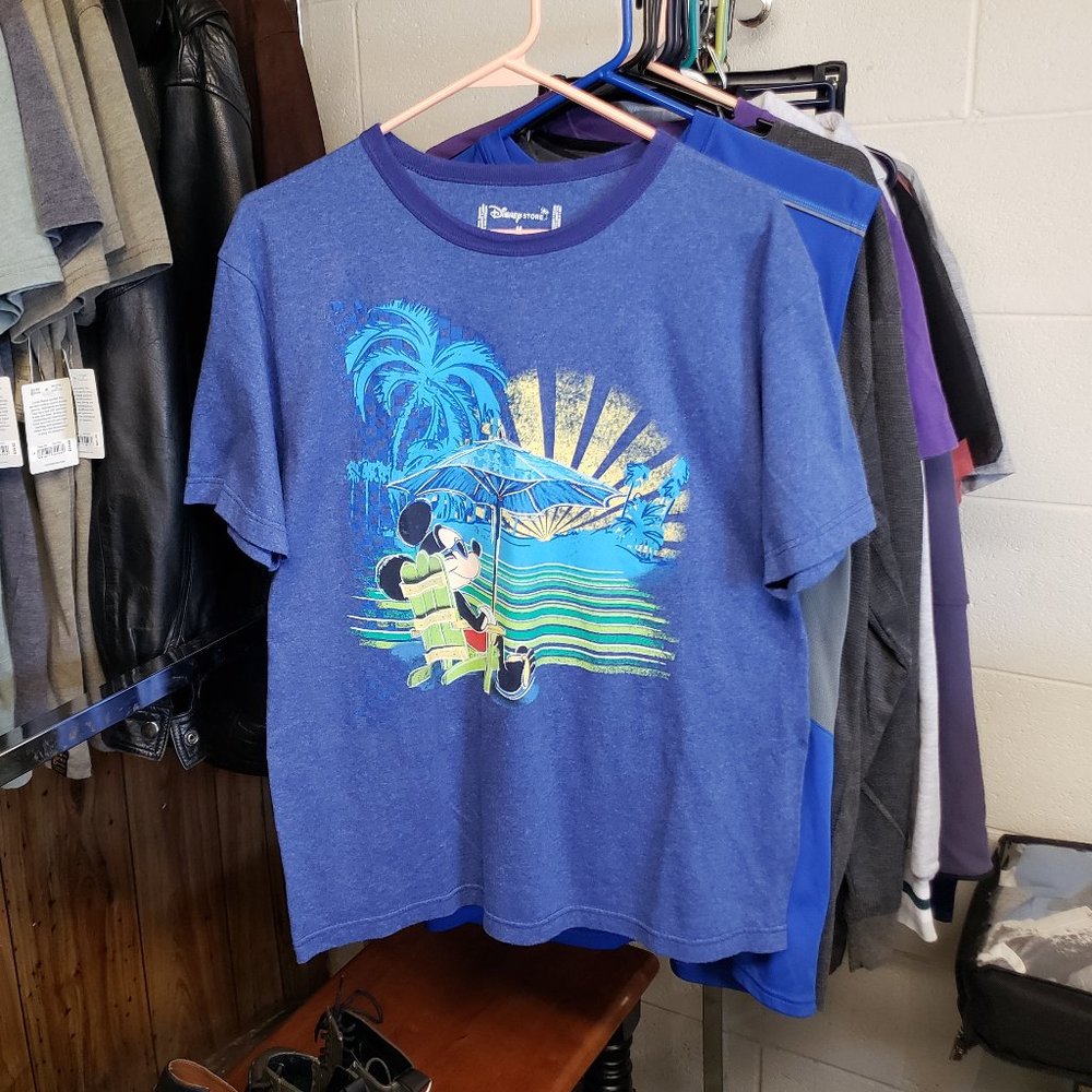Mickey Mouse ~ Disney Store ~ Short Sleeve Shirt~ Medium ~ Blue